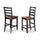 Fairwinds  Stool with  lader  back in Black  &  Cherry,  Set  of  2 - East West Furniture
