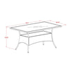 Wicker Patio Table Natural Linen, OSLTG03 - East West Furniture
