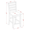 Fairwinds  Stool with  lader  back in Black  &  Cherry,  Set  of  2 - East West Furniture