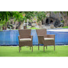 Wicker Patio Chair Brown, BKLC102A - East West Furniture