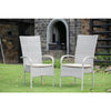 Wicker Patio Chair Natural Linen, OSLC103A - East West Furniture