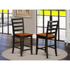 Fairwinds  Stool with  lader  back in Black  &  Cherry,  Set  of  2 - East West Furniture