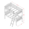 Youth Bunk Bed White, VEB-05-T - East West Furniture