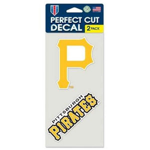 Pittsburgh Pirates Decal 4x4 Perfect Cut Set of 2 - Special Order - WinCraft