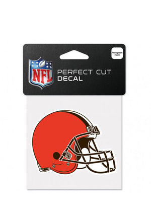 Cleveland Browns Decal 4x4 Perfect Cut Color Helmet Design - Special Order - WinCraft