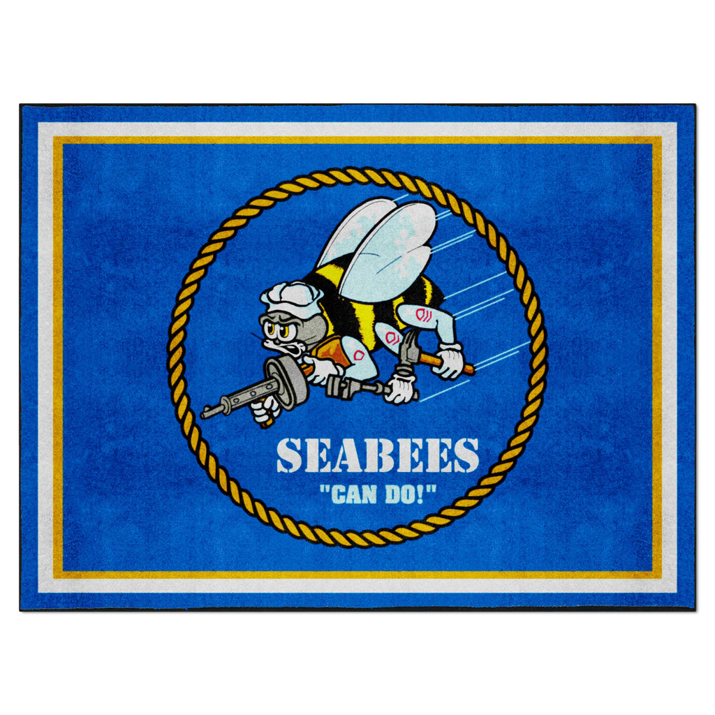 Fanmats - U.S. Navy - SEABEES 8x10 Rug 87''x117''