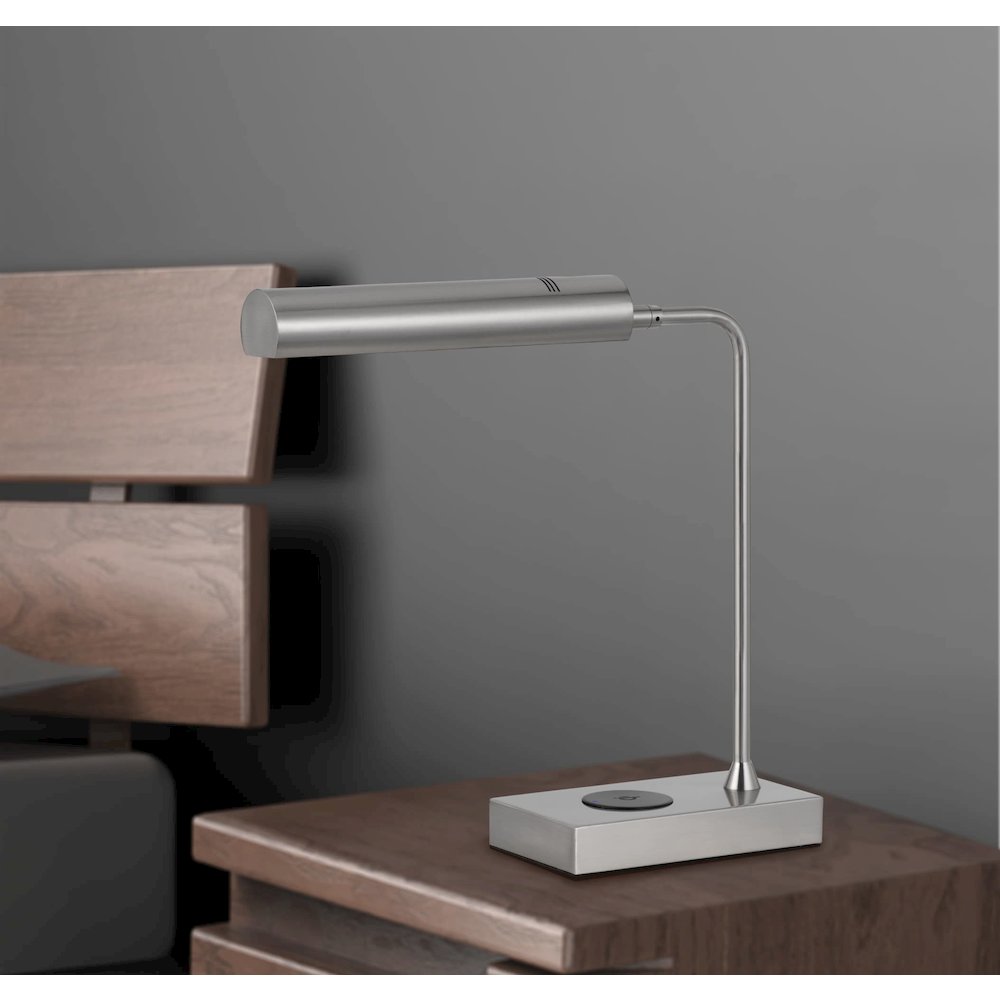 Delray 12W Intergrated Led Metal Desk Lamp With Wireless Charging Port - Cal Lighting