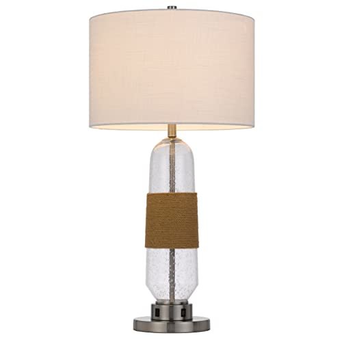 150W 3 Way Everett Bubbled Glass Table Lamp - Cal Lighting