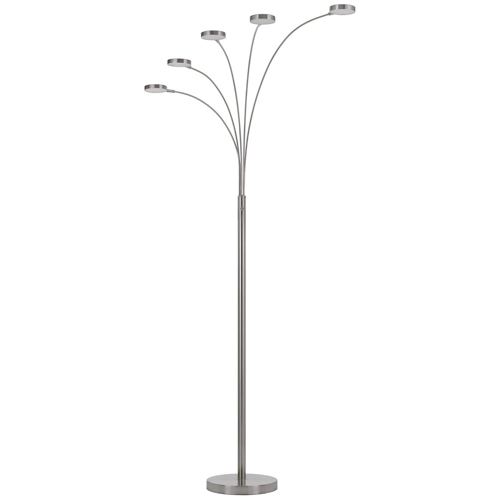 Malibu Intergrated Led 8W X 5 Metal Arc Floor Lamp - Cal Lighting