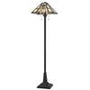 60W X 2 Metal/Resin Tiffany Floor Lamp With Pull Chain Switches - Cal Lighting