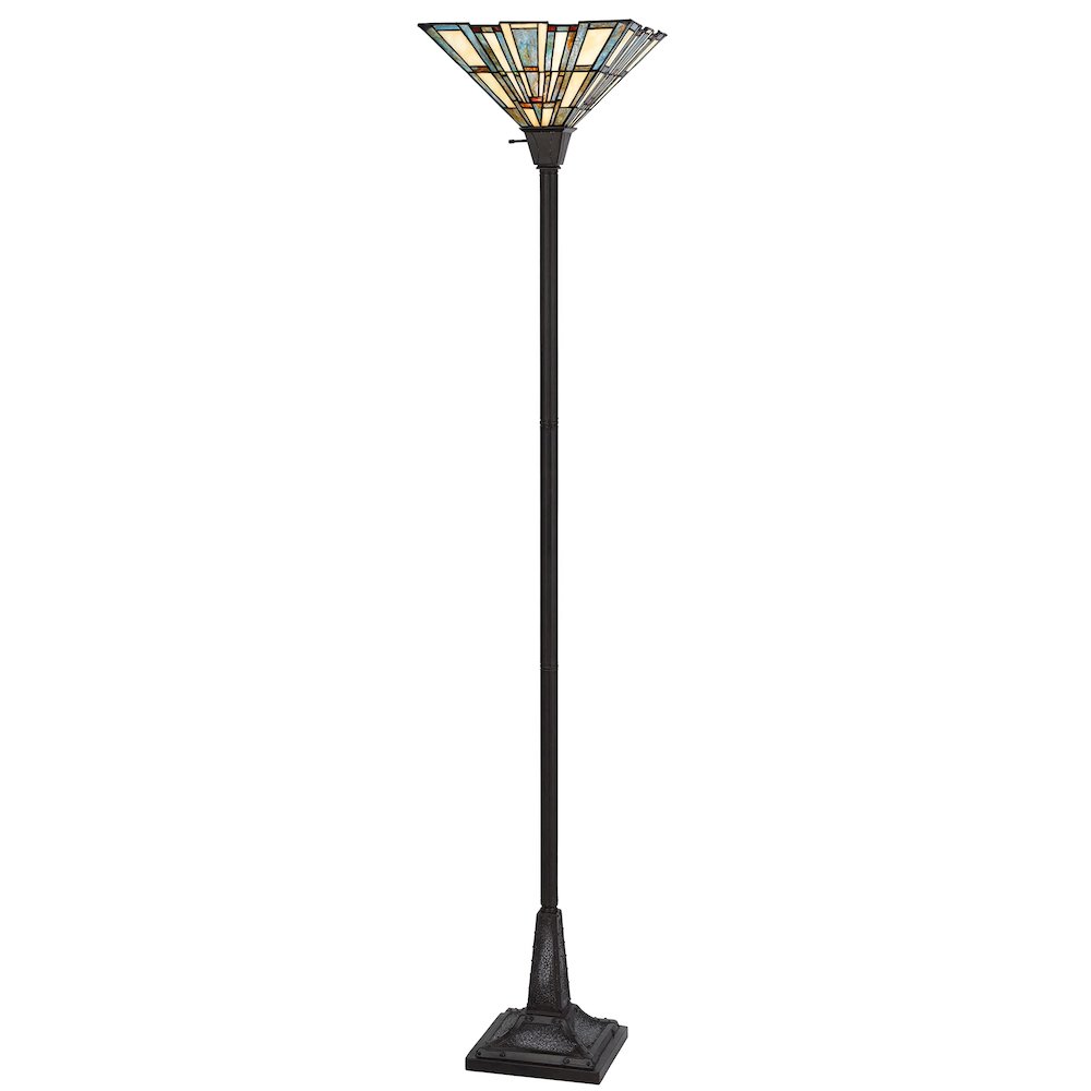 150W 3 Way Metal/Resin Tiffany Torchiere - Cal Lighting