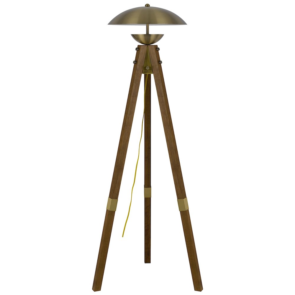 Lakeland 18W Intergrated Led Tripod Birch Wood Floor Lamp - Cal Lighting