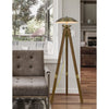 Lakeland 18W Intergrated Led Tripod Birch Wood Floor Lamp - Cal Lighting