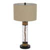 150W 3 Way Bartow Glass/Metal Table Lamp - Cal Lighting