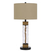 150W 3 Way Bartow Glass/Metal Table Lamp - Cal Lighting