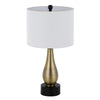 100W Ashland Metal Table Lamp With Hardback Drum Fabric Shade (Sold As Pairs) - Cal Lighting