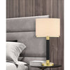 Goldston 100W Metal Table Lamp With Drum Hardback Fabric Shade - Cal Lighting