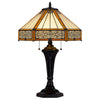 60W X 2 Metal/Resin Tiffany Table Lamp With Pull Chain Switches - Cal Lighting
