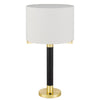 Goldston 100W Metal Table Lamp With Drum Hardback Fabric Shade - Cal Lighting