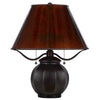 60W X 2 Indio Metal/Resin Mica Table Lamp With Pull Chain Switch - Cal Lighting