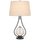 Forssa 100W 3 Way Table Lamp With 2W Led Night Light In Glass And Metal Base. - Cal Lighting