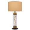 150W 3 Way Bartow Glass/Metal Table Lamp - Cal Lighting