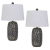 150W 3 Way Menlo Resin Table Lamp - Cal Lighting