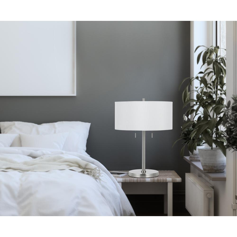 60W X 2 Calais Metal Table Lamp - Cal Lighting