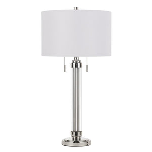 60W X 2 Montilla Metal/Acrylic Table Lamp With Fabric Shade - Cal Lighting