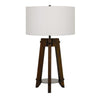 150W 3 Way Bilzen Ash Wood Tripod Table Lamp - Cal Lighting