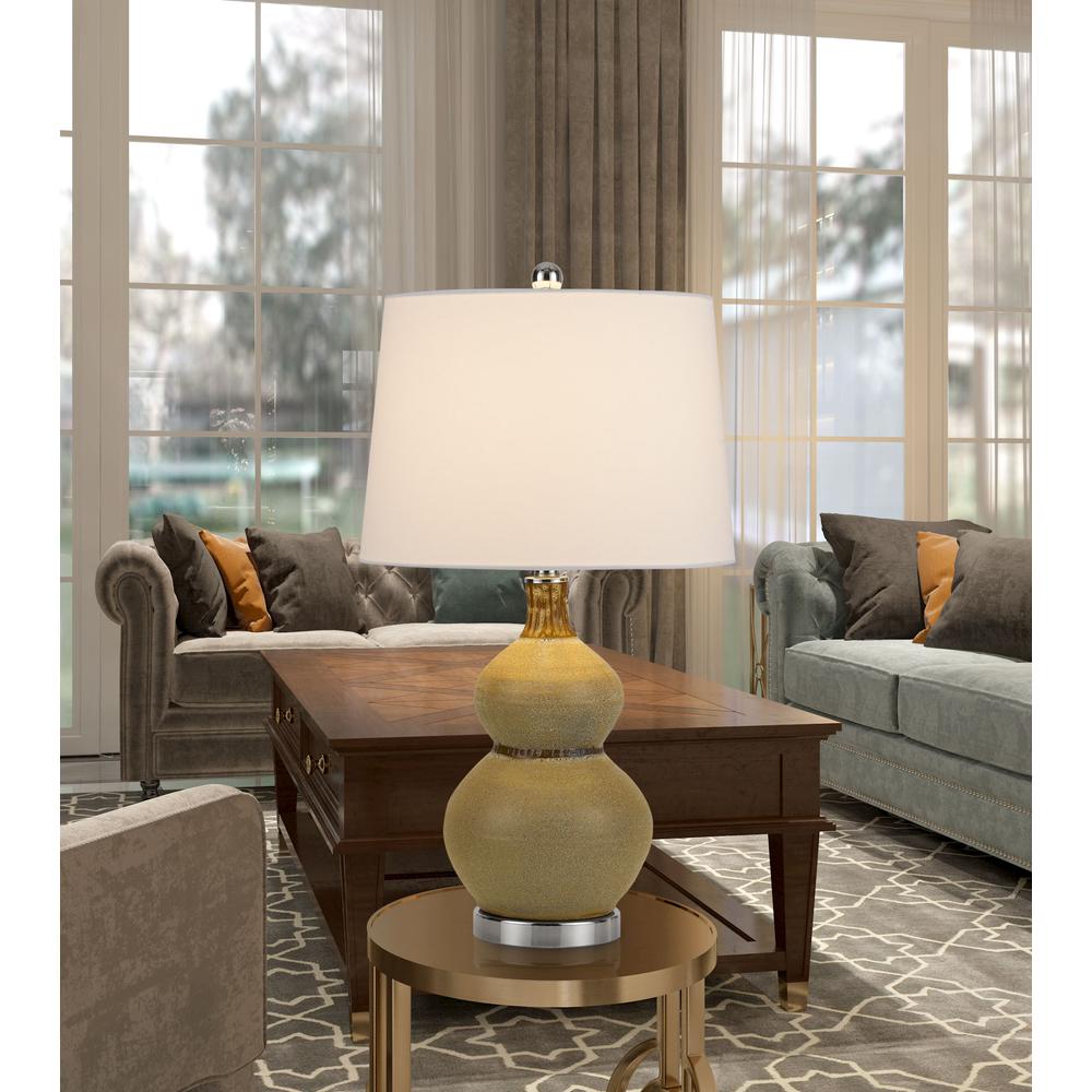 150W Sion Ceramic Table Lamp With Taper Drum Linen Hardback Shade (Priced And Sold As Pairs) - Cal Lighting