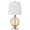 150W 3 Way Salisbury Glass Table Lamp With Hardback Fabric Shade - Cal Lighting