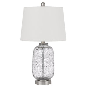 Solaro Distressed Glass Table Lamp With Hardback Taper Drum Shade - Cal Lighting