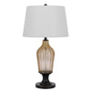 150W 3 Way Fluted Column Glass Table Lamp With Metal Base - Cal Lighting