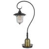 60W Walcott Downbridge Lantern Metal Table Lamp With Bubbled Glass Shade - Cal Lighting