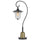 60W Walcott Downbridge Lantern Metal Table Lamp With Bubbled Glass Shade - Cal Lighting