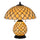 60W X 2 Valetta Tiffany Table Lamp With 2W Integrated Led Night Light - Cal Lighting
