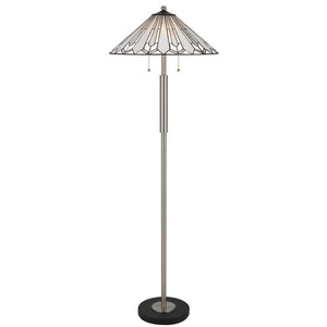 60W X 2 Muirfield Tiffany Floor Lamp - Cal Lighting