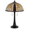 60W X 2 Whitton Tiffany Table Lamp - Cal Lighting