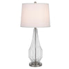 150W 3 Way Walham Glass Table Lamp With Hardback Fabric Shade (Sold In Pairs) - Cal Lighting