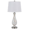 150W 3 Way Abinger Glass Table Lamp With Hardback Fabric Shade (Sold In Pairs) - Cal Lighting