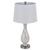 150W 3 Way Abinger Glass Table Lamp With Hardback Fabric Shade (Sold In Pairs) - Cal Lighting