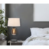 100W 3 way Midtown metal table lamp with glass shade and a 5W led Night light - Cal Lighting