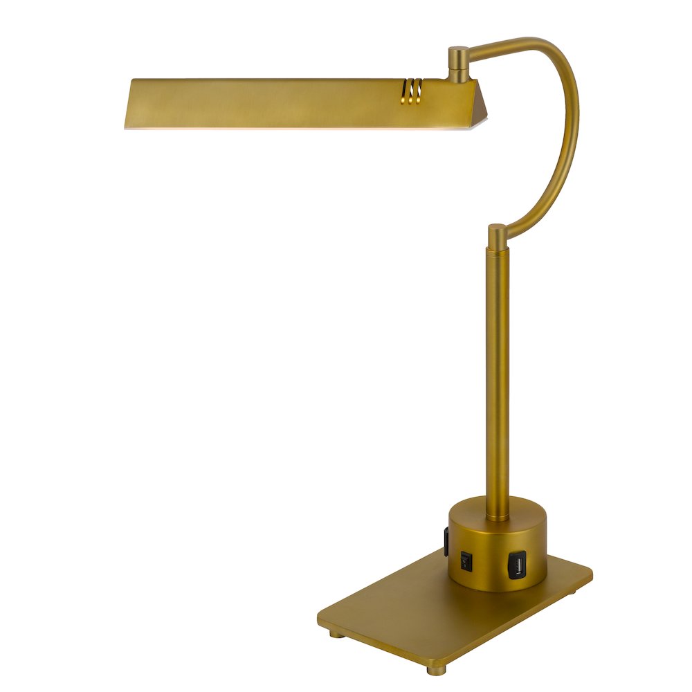 led 12W SOHO metal desk lamp with 2 USB ports - Cal Lighting