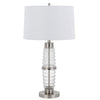 100W 3 way Macon glass table lamp with 2W led night light - Cal Lighting