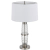 100W 3 way Macon glass table lamp with 2W led night light - Cal Lighting