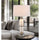 100W 3 way Macon glass table lamp with 2W led night light - Cal Lighting