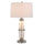 100W 3 way Macon glass table lamp with 2W led night light - Cal Lighting