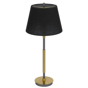 150W 3 way Ciudad metal two tone table lamp - Cal Lighting