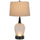 100W led Vega metal/frosted glass table lamp with 2W led night light - Cal Lighting